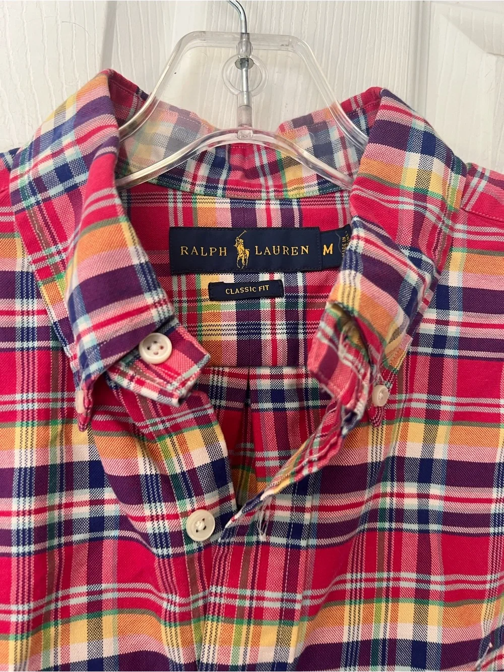 Polo by Ralph Lauren Red and Blue Plaid Button-Down Shirt